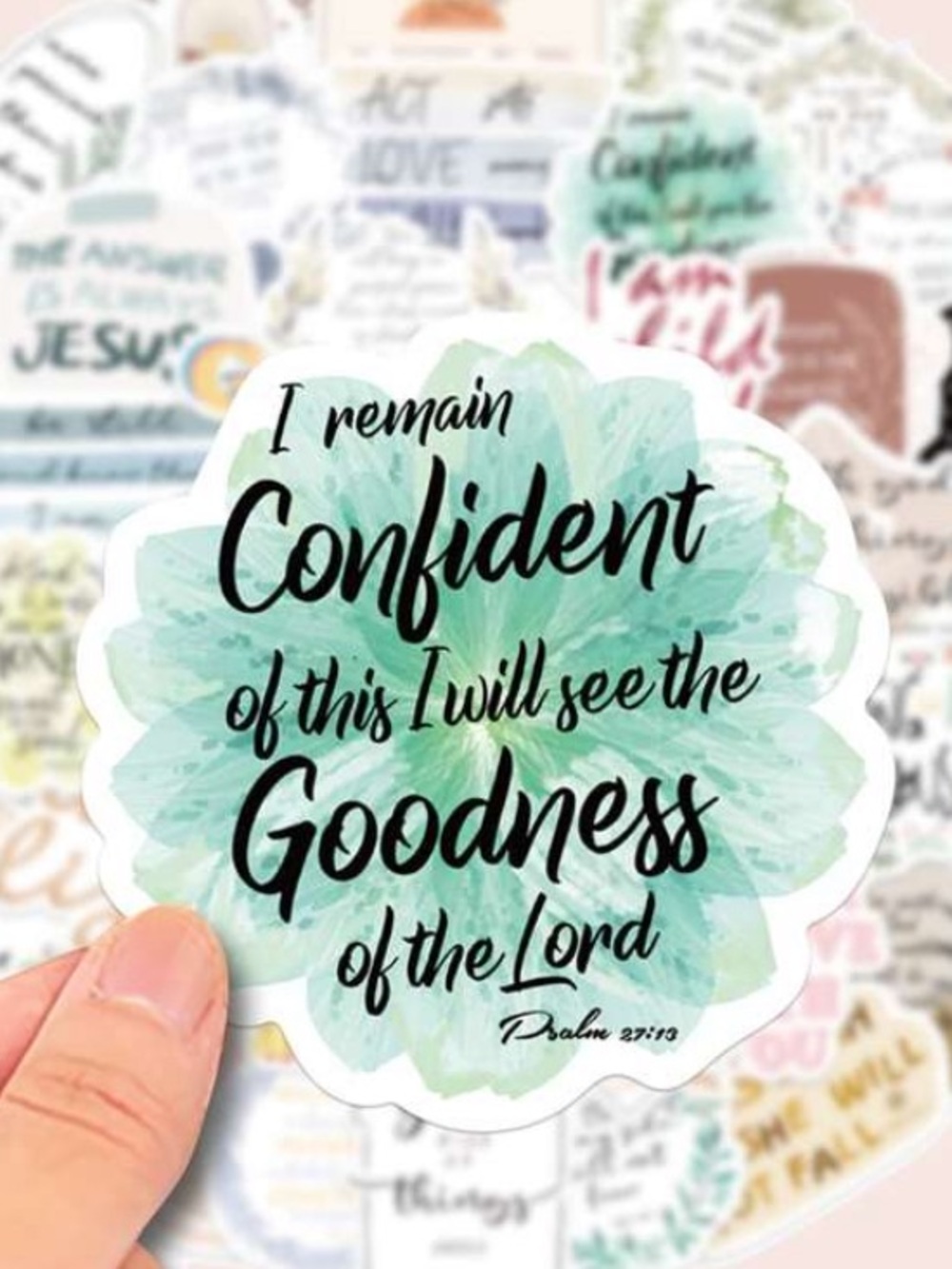 50 Pk. Christian Vinyl Stickers 2”